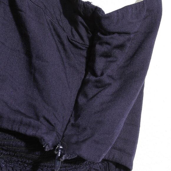 SANI Colorblock Bandeau & High Rise Short Set Embroidered Navy Cream Size Small - Picture 3 of 16